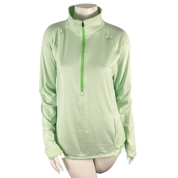 Under Armour Women's ColdGear 1/4 Zip Long Sleeve Thermal Pullover Top - Large - Picture 1 of 12